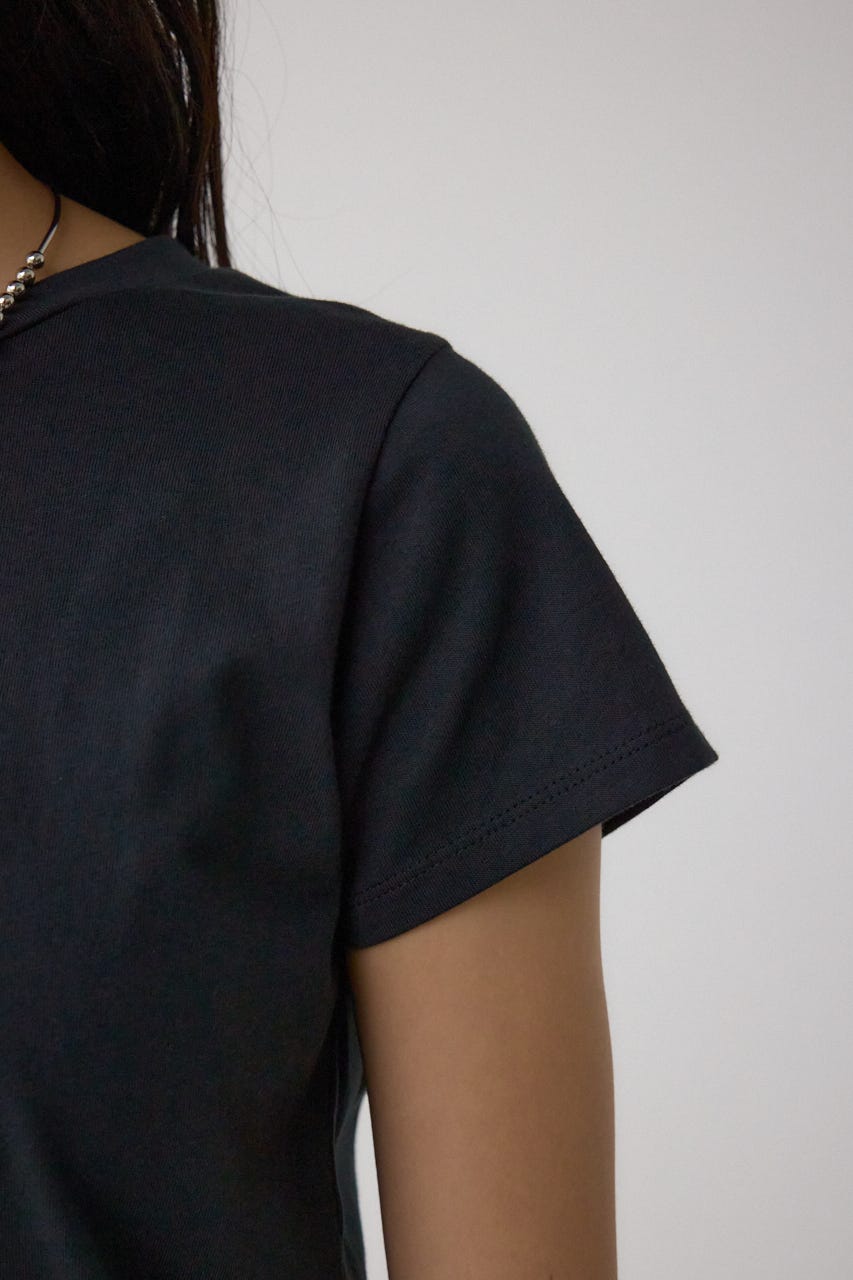 グリッタープリントTシャツ BLK FREE