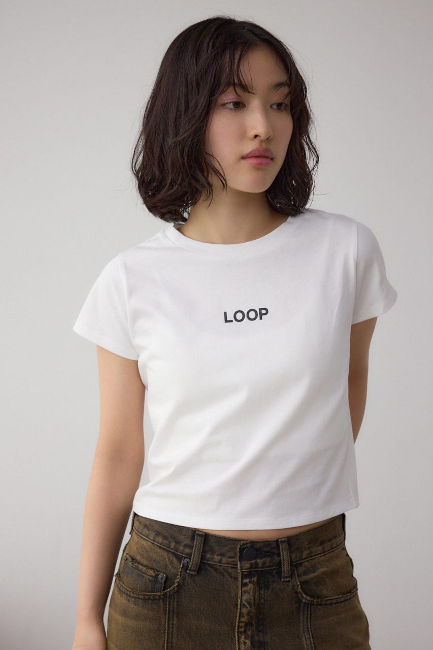 グリッタープリントTシャツ WHT FREE