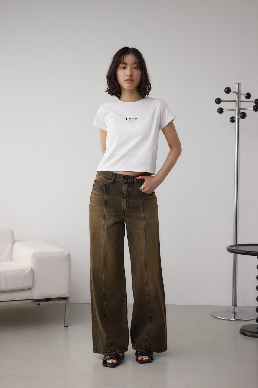 グリッタープリントTシャツ WHT FREE