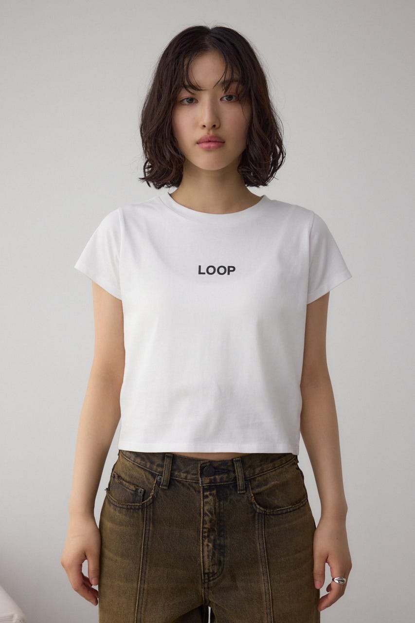 グリッタープリントTシャツ WHT FREE