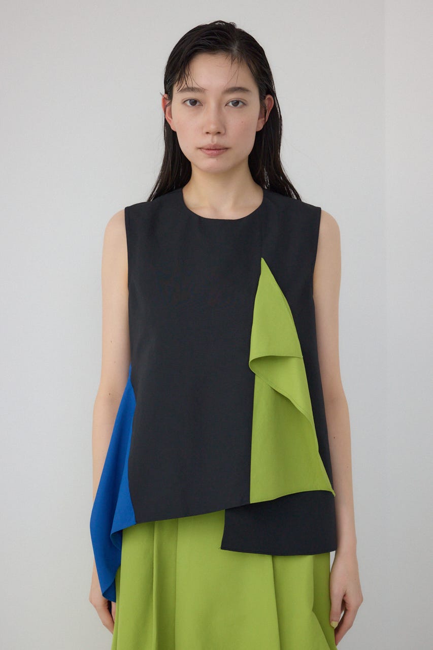 sheller アシンメトリートップス アシンメトリードレープロングスリーブトップス – poláura