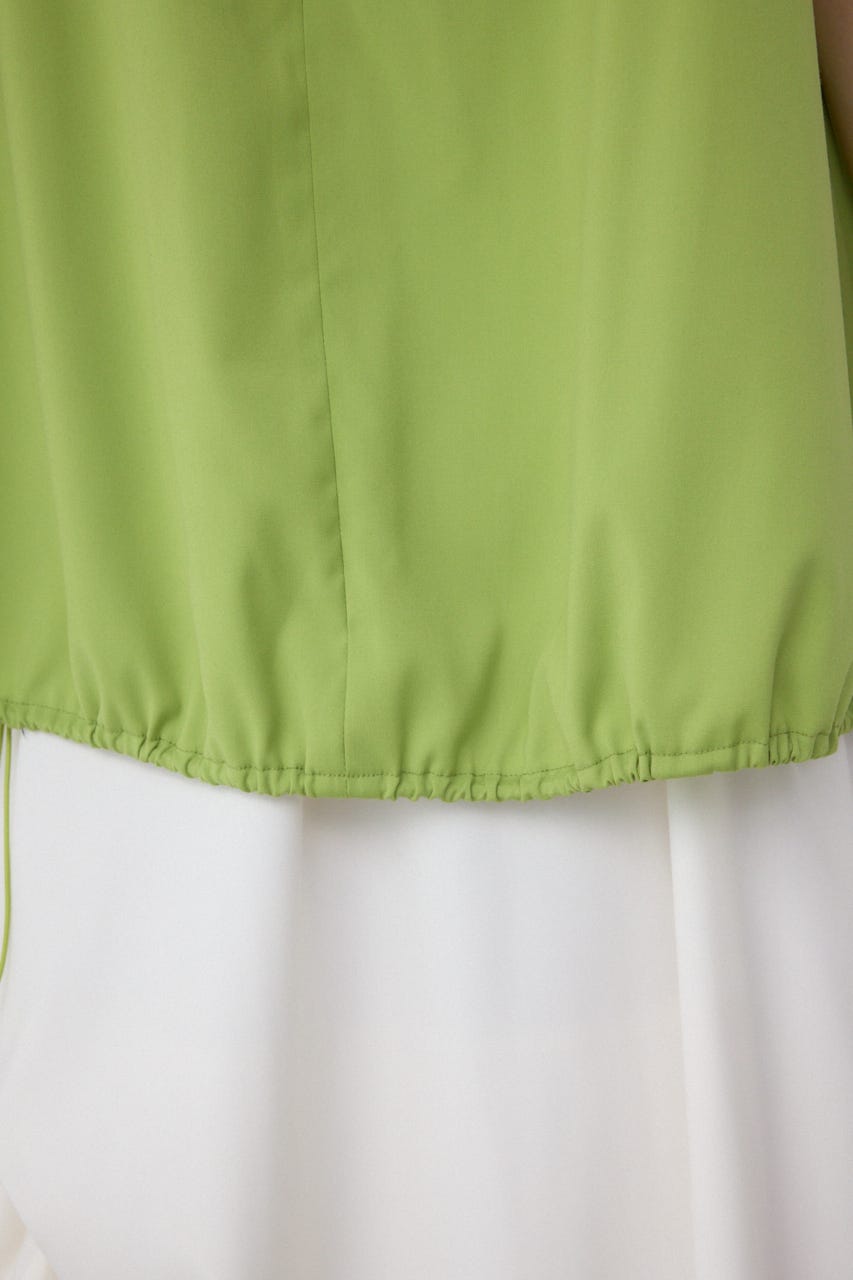 【PLUS】ランダムドレープブラウス LIME FREE