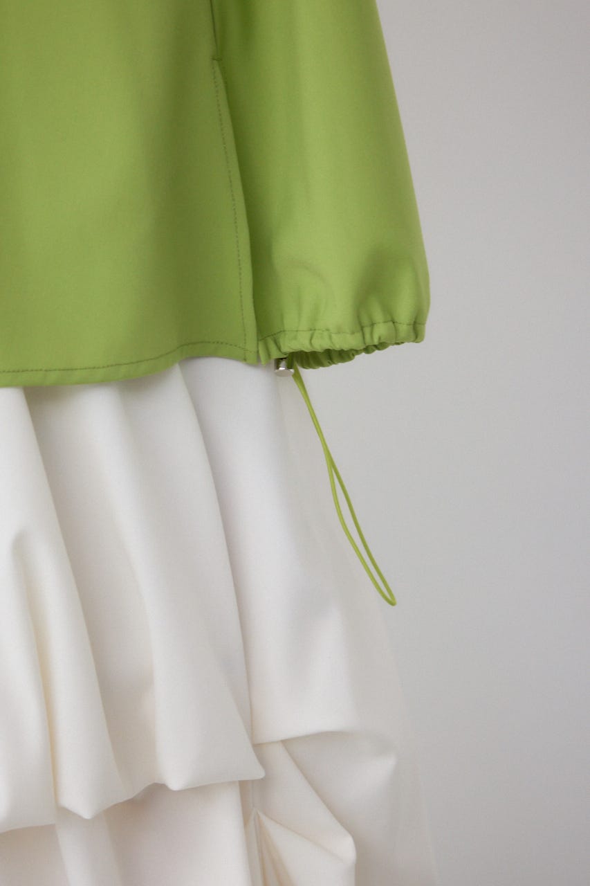 【PLUS】ランダムドレープブラウス LIME FREE
