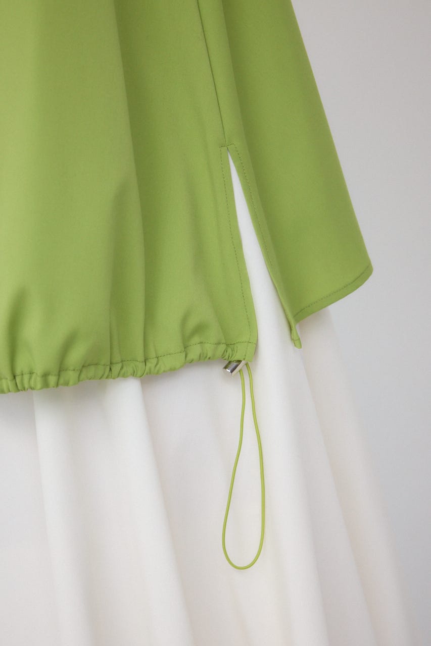 【PLUS】ランダムドレープブラウス LIME FREE