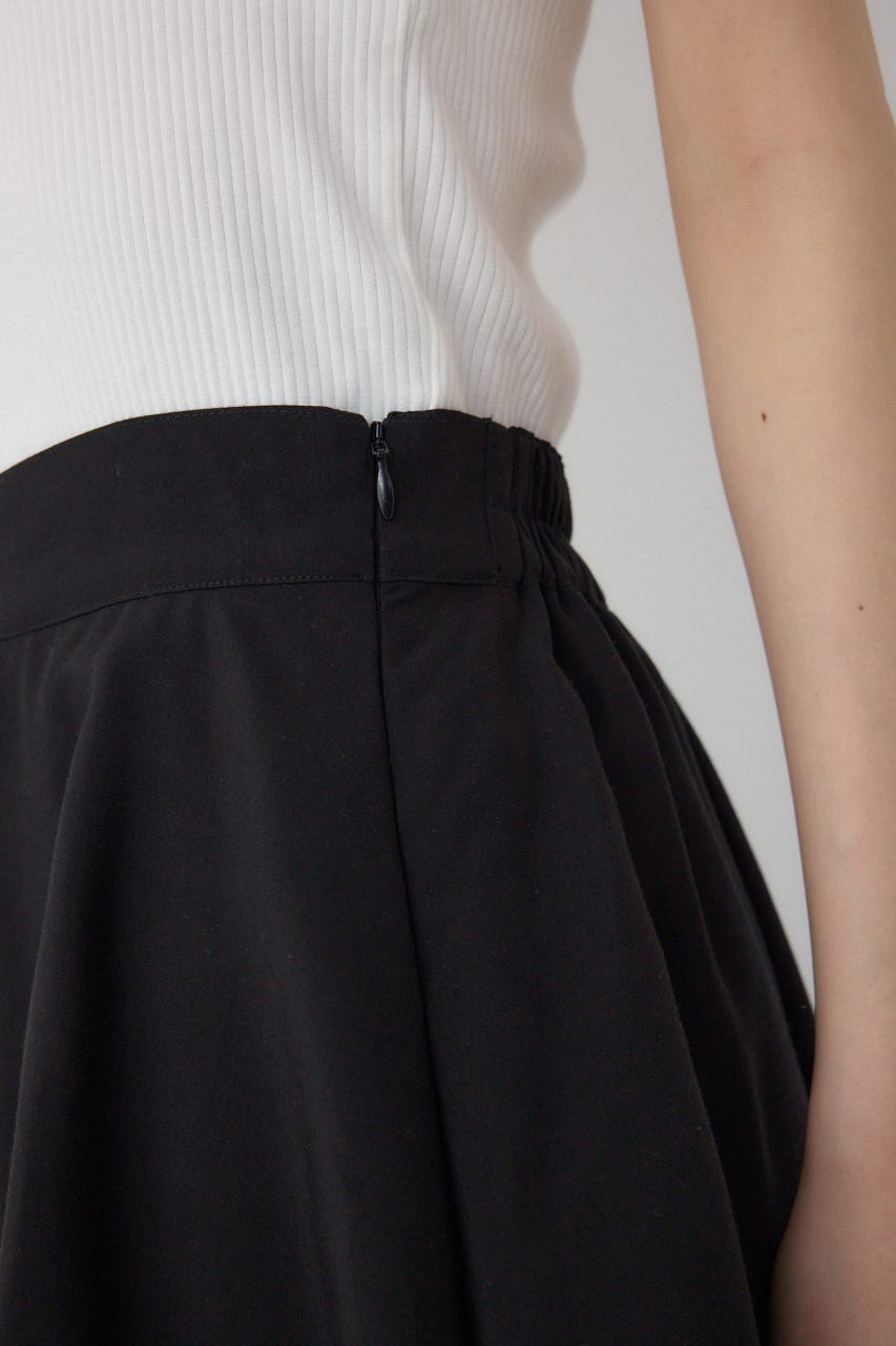 【PLUS】コンビネーションレイヤードスカート BLK S