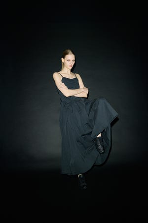 【PLUS】バブルギャザーボリュームワンピース