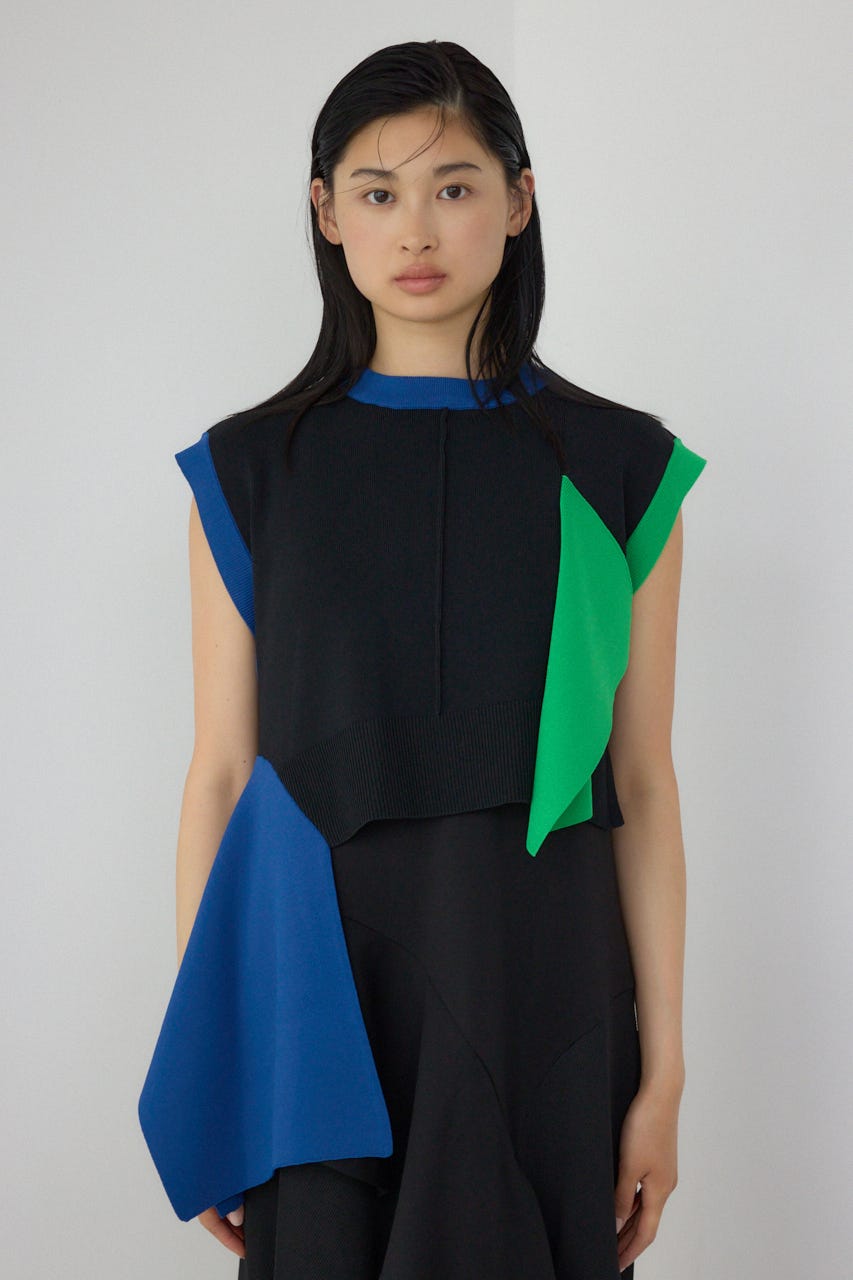 AZUL BY MOUSSY | 【PLUS】アシンメトリードレープニットベスト