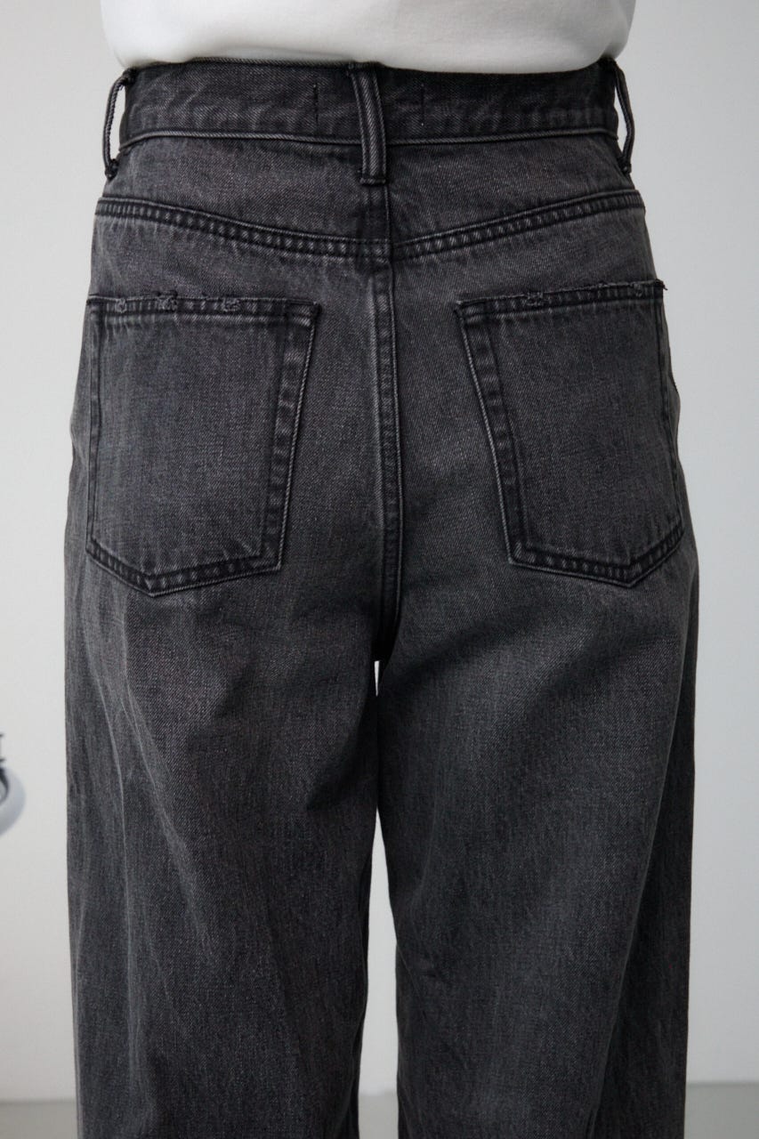 堀田茜さん着用 25SS AZUL BY MOUSSYハイウエストワイドデニム黒 AZUL BY MOUSSY | 【堀田茜さん着用アイテム】AZUL DENIM ハイ