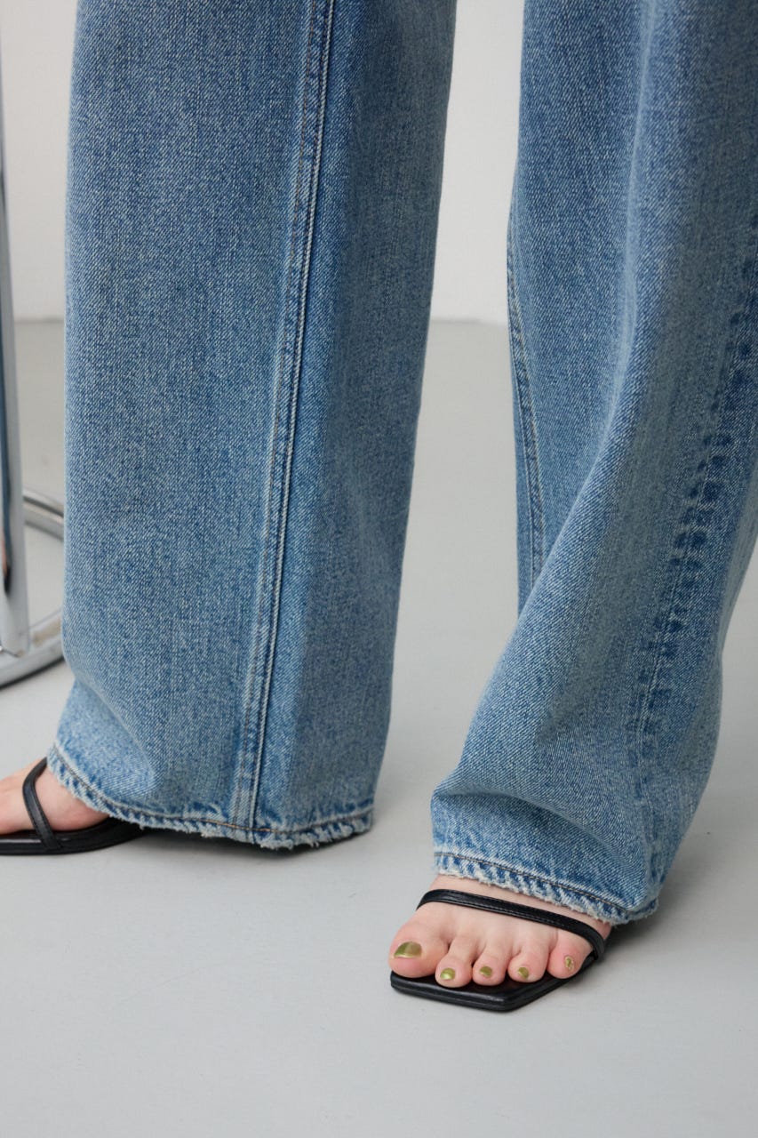 堀田茜さん着用 25SS AZUL BY MOUSSYハイウエストワイドデニム黒 AZUL BY MOUSSY | 【堀田茜さん着用アイテム】AZUL DENIM ハイ