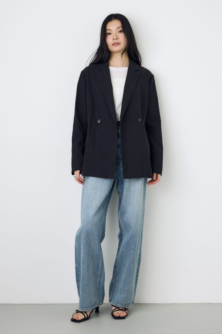 AZUL DENIM ハイウエストワイドデニム L/BLU L