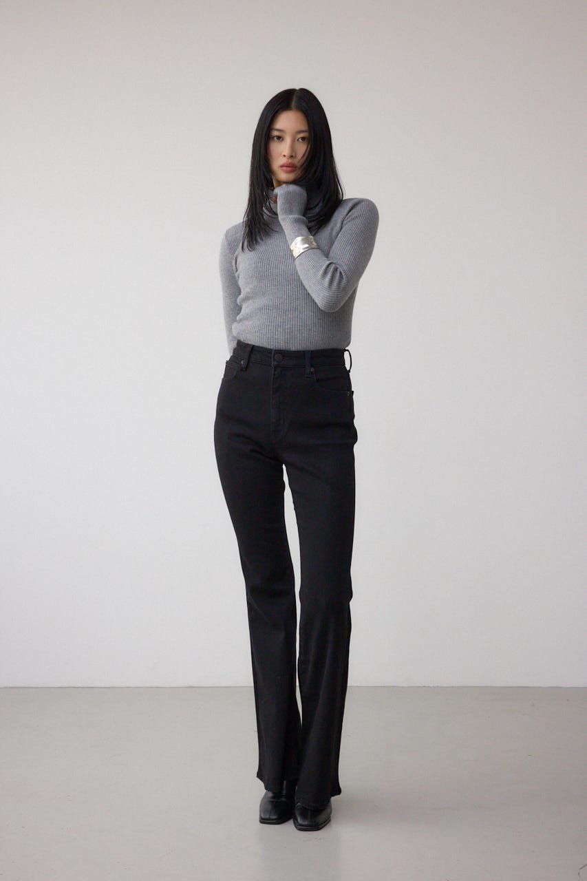 AZUL DENIM フレアデニム BLK S