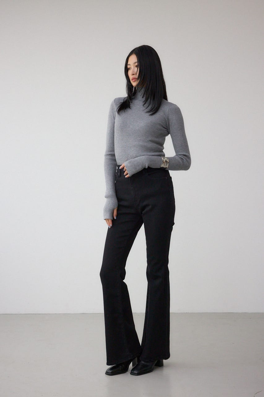 AZUL DENIM フレアデニム BLK S