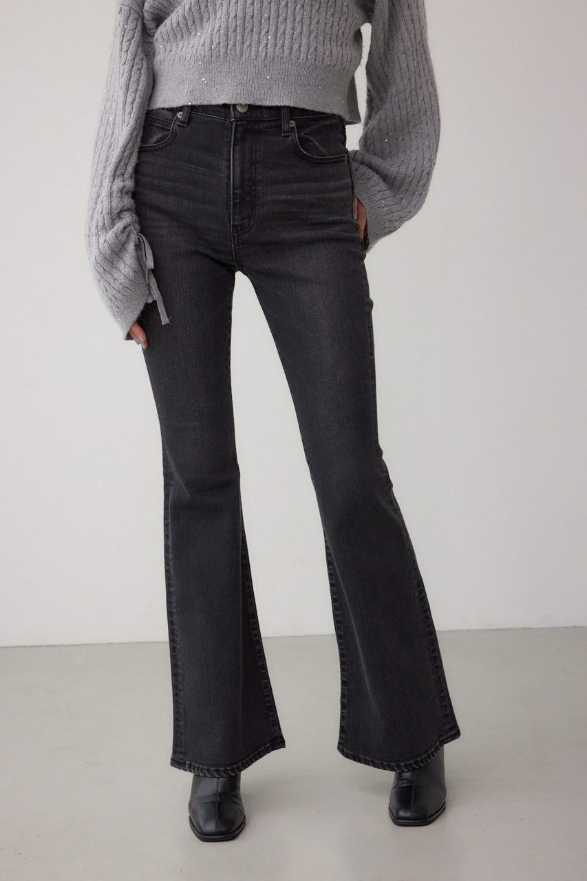 AZUL DENIM フレアデニム L/BLK L