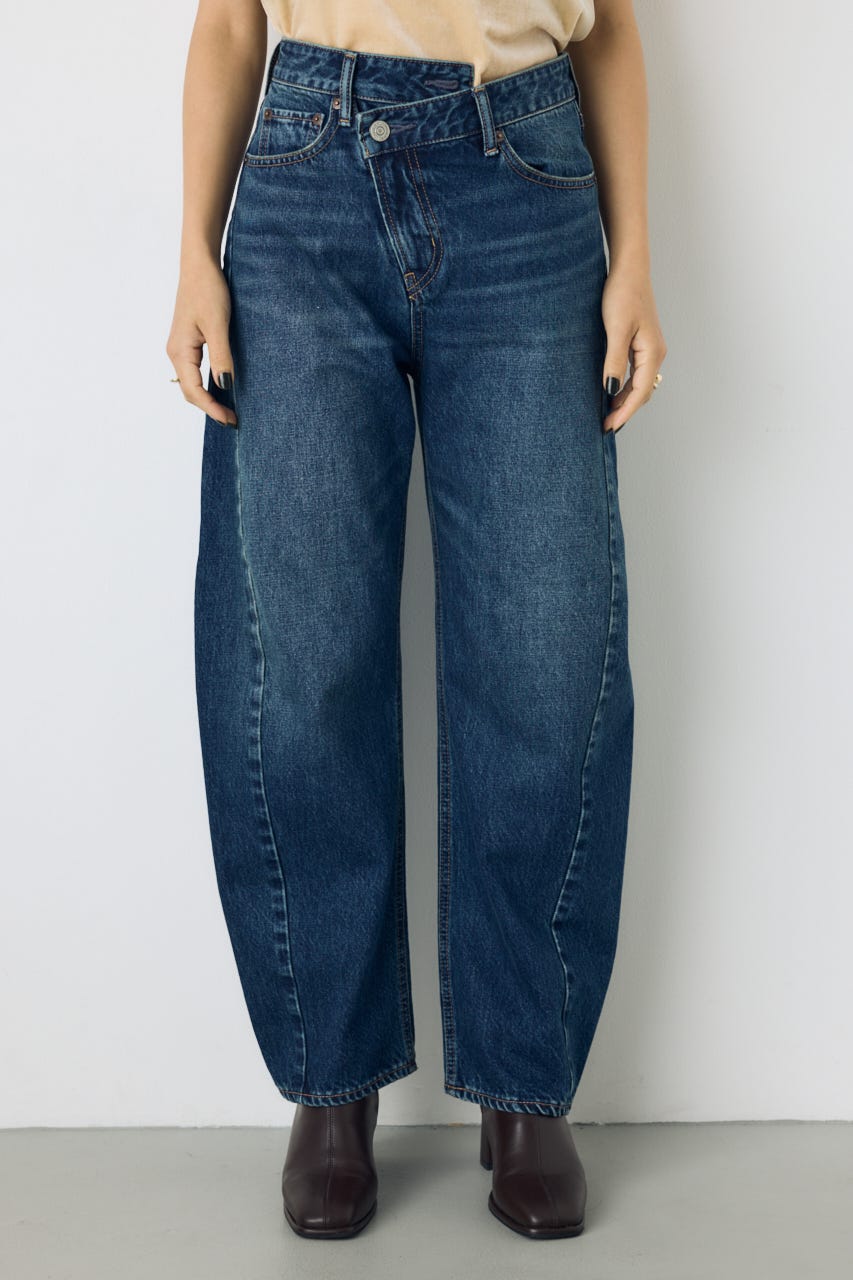 AZUL DENIM クロスベルトバレルデニム D/BLU XS