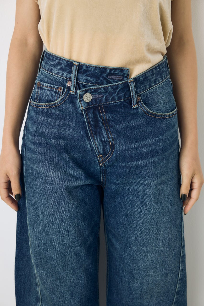 AZUL DENIM クロスベルトバレルデニム D/BLU XS