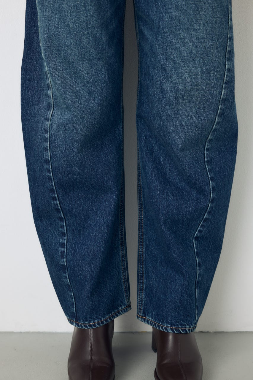 AZUL DENIM クロスベルトバレルデニム D/BLU XS