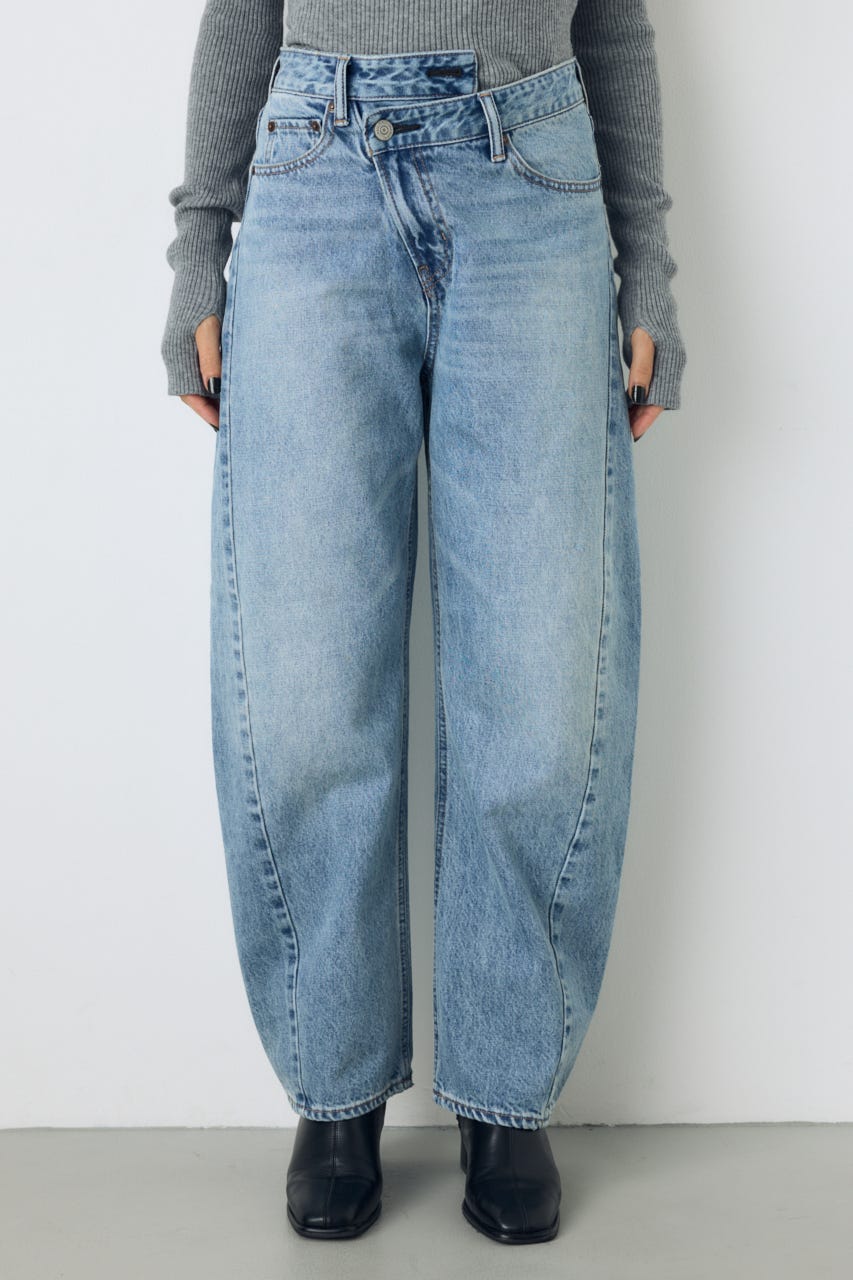 AZUL DENIM クロスベルトバレルデニム L/BLU XS