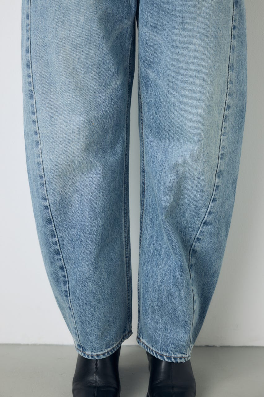 AZUL DENIM クロスベルトバレルデニム L/BLU XS