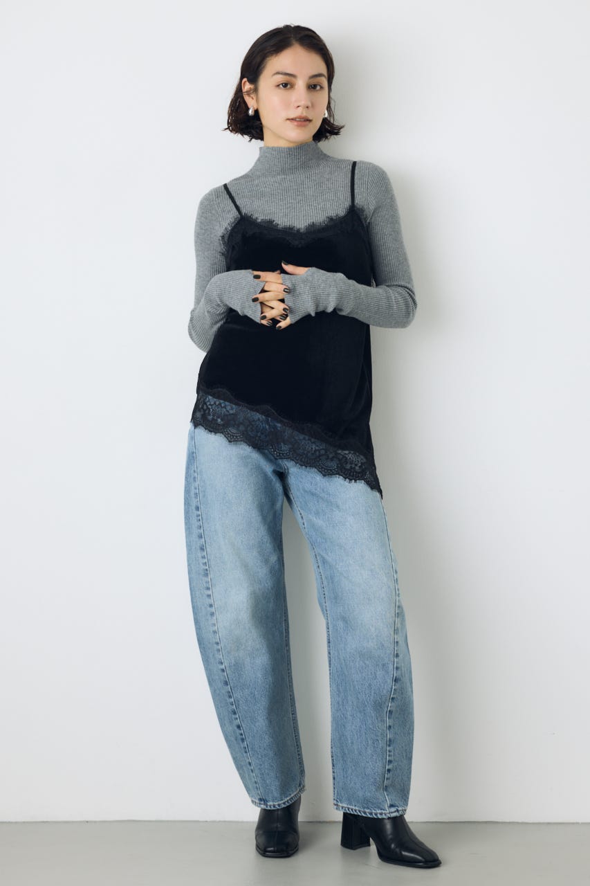 AZUL DENIM クロスベルトバレルデニム L/BLU XS