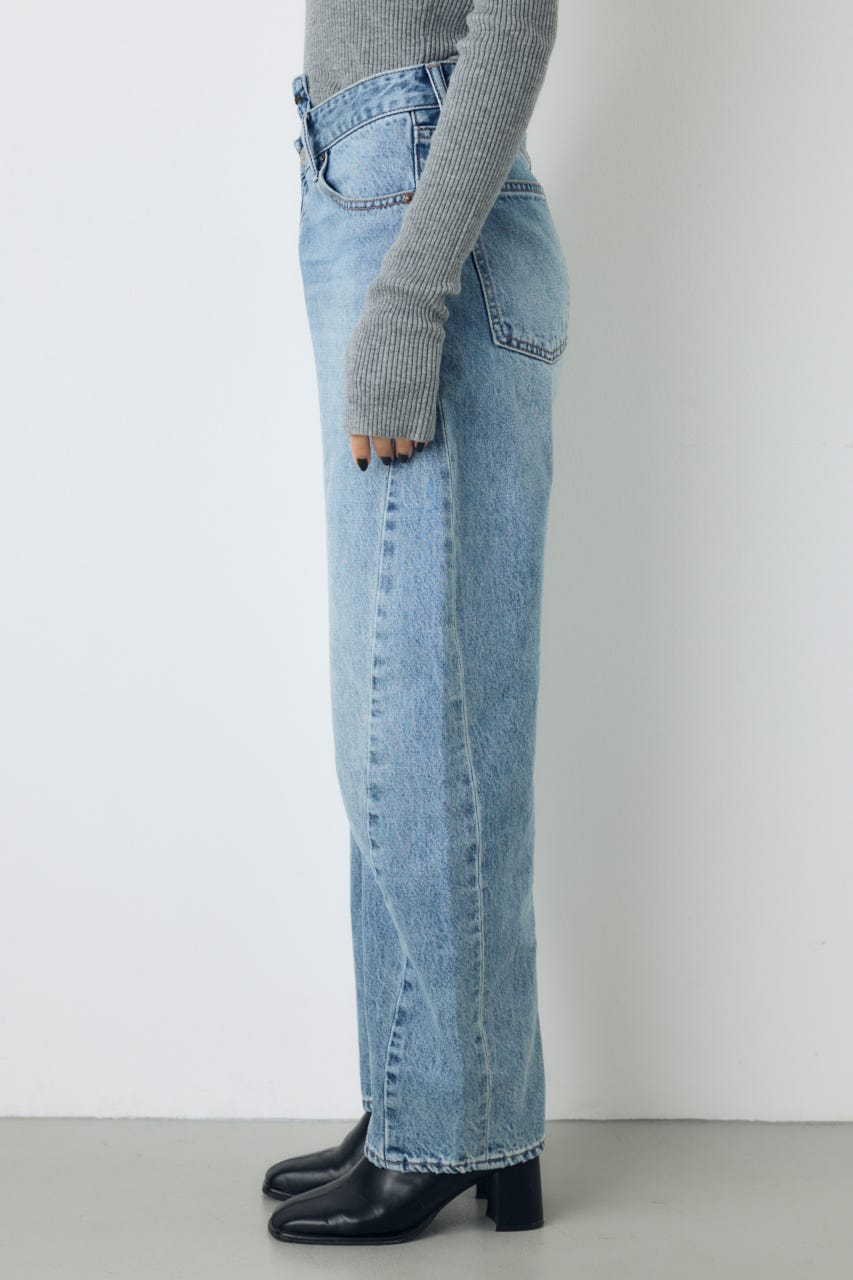AZUL DENIM クロスベルトバレルデニム L/BLU XS