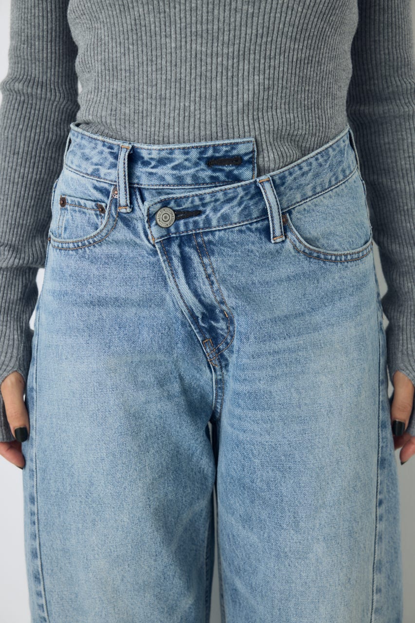 AZUL DENIM クロスベルトバレルデニム L/BLU XS