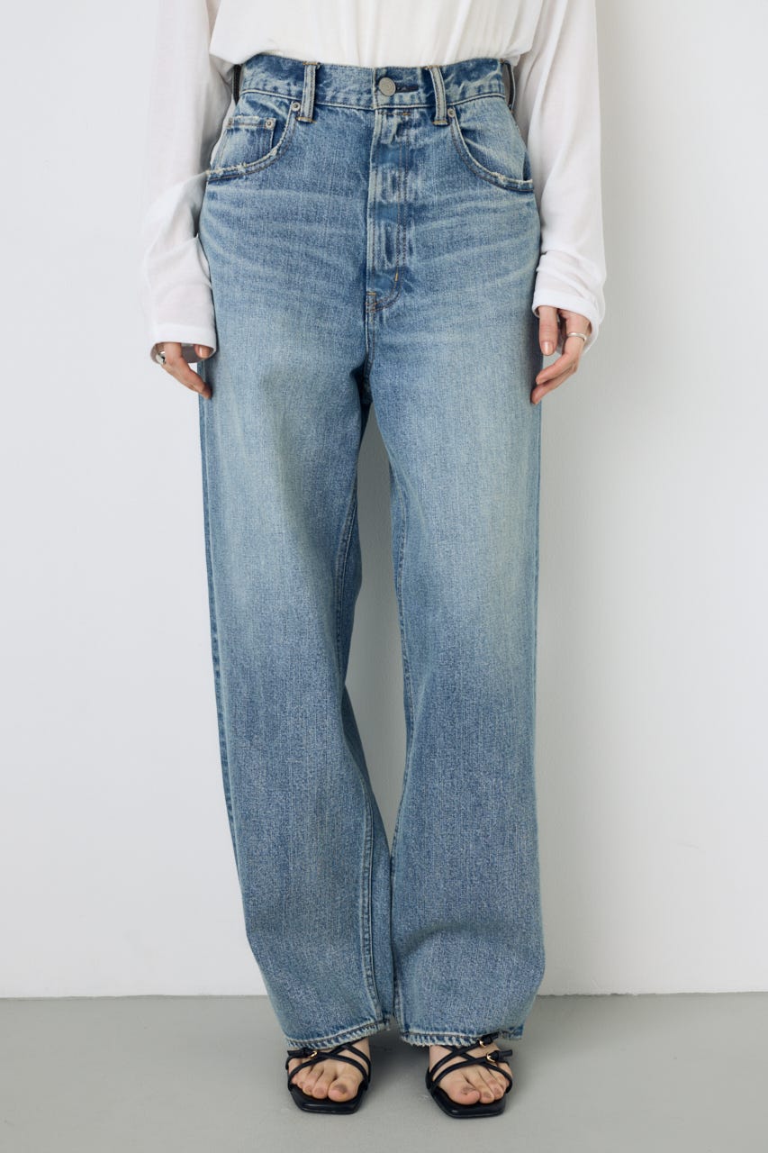 AZUL DENIM ハイウエストワイドデニム L/BLU XS