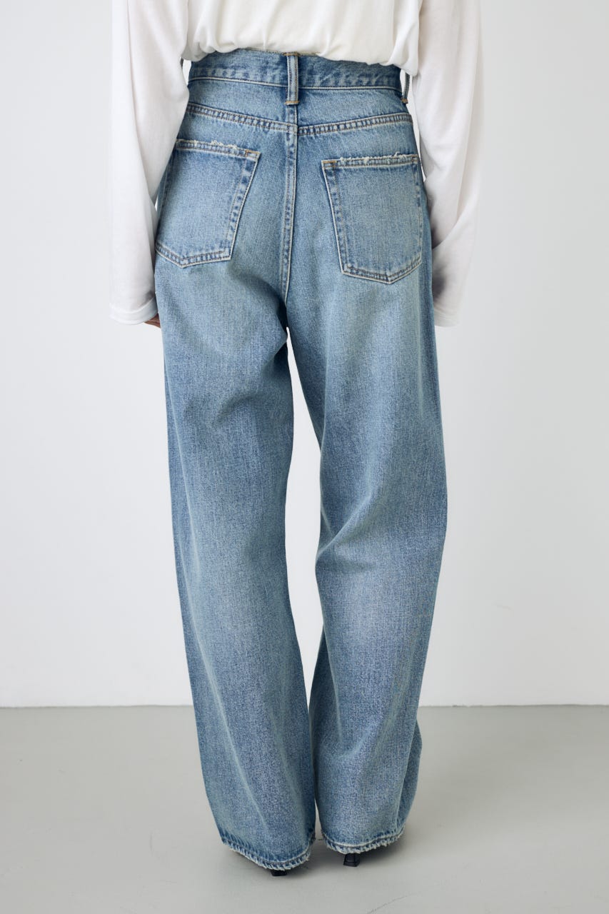 AZUL DENIM ハイウエストワイドデニム L/BLU XS