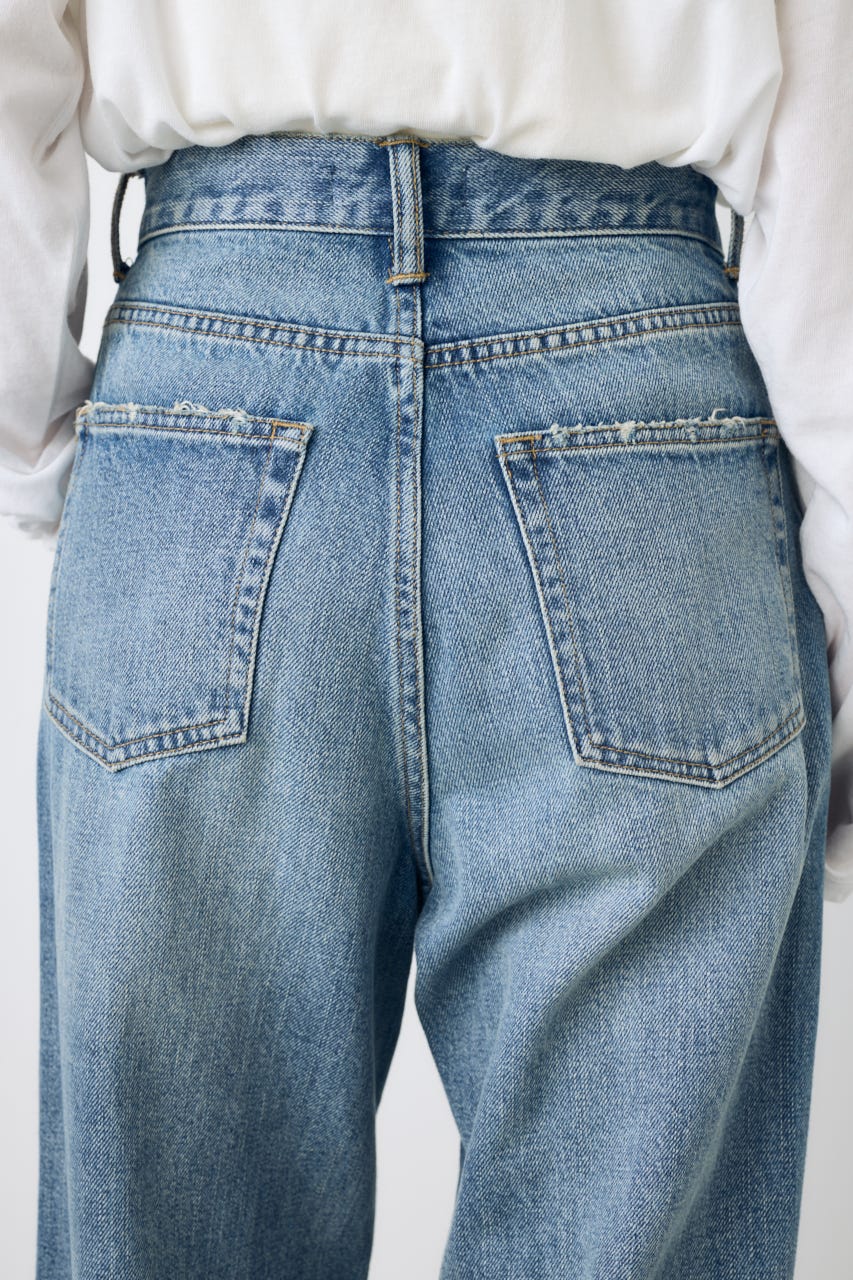 AZUL DENIM ハイウエストワイドデニム L/BLU XS
