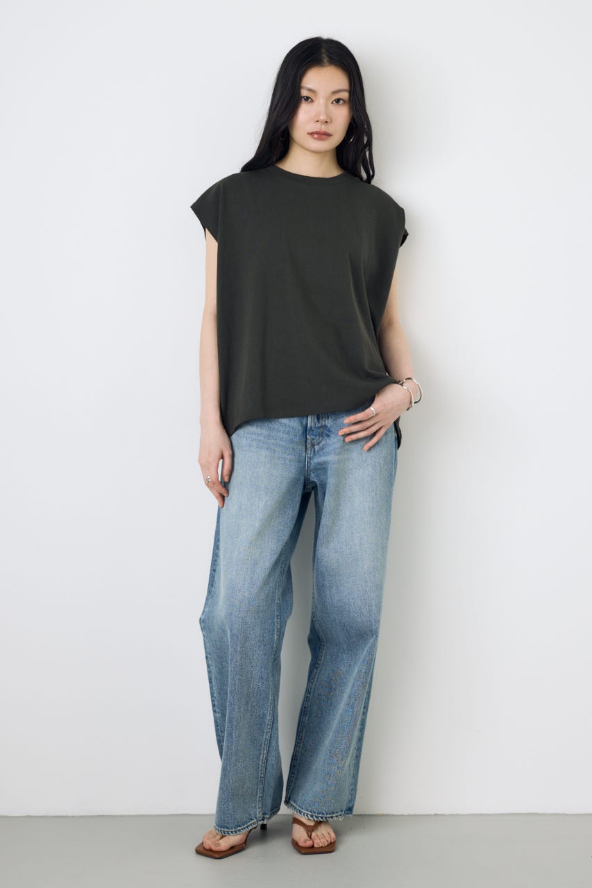 AZUL DENIM ハイウエストワイドデニム L/BLU XS