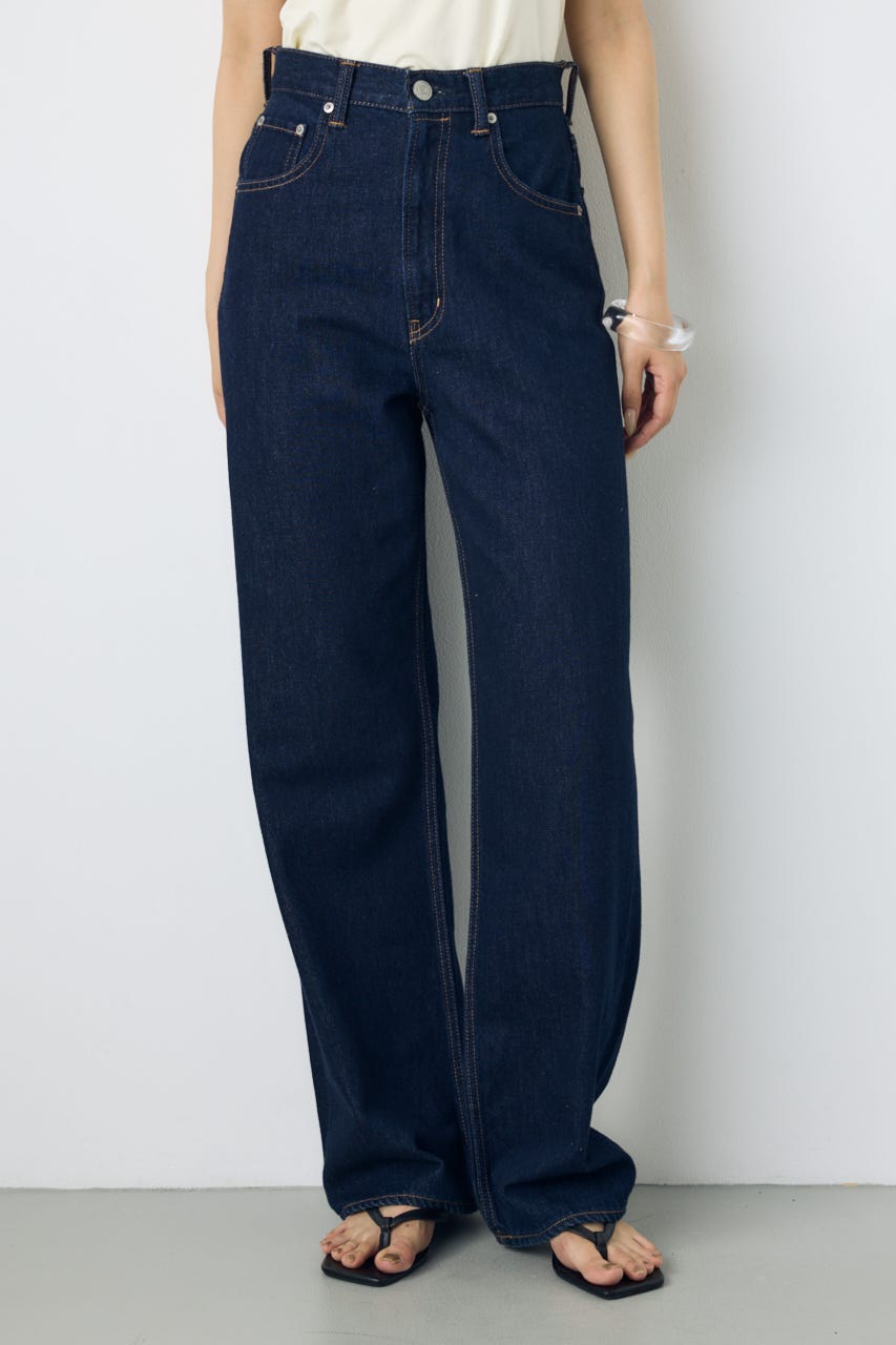 AZUL DENIM ハイウエストワイドデニム One Wash M