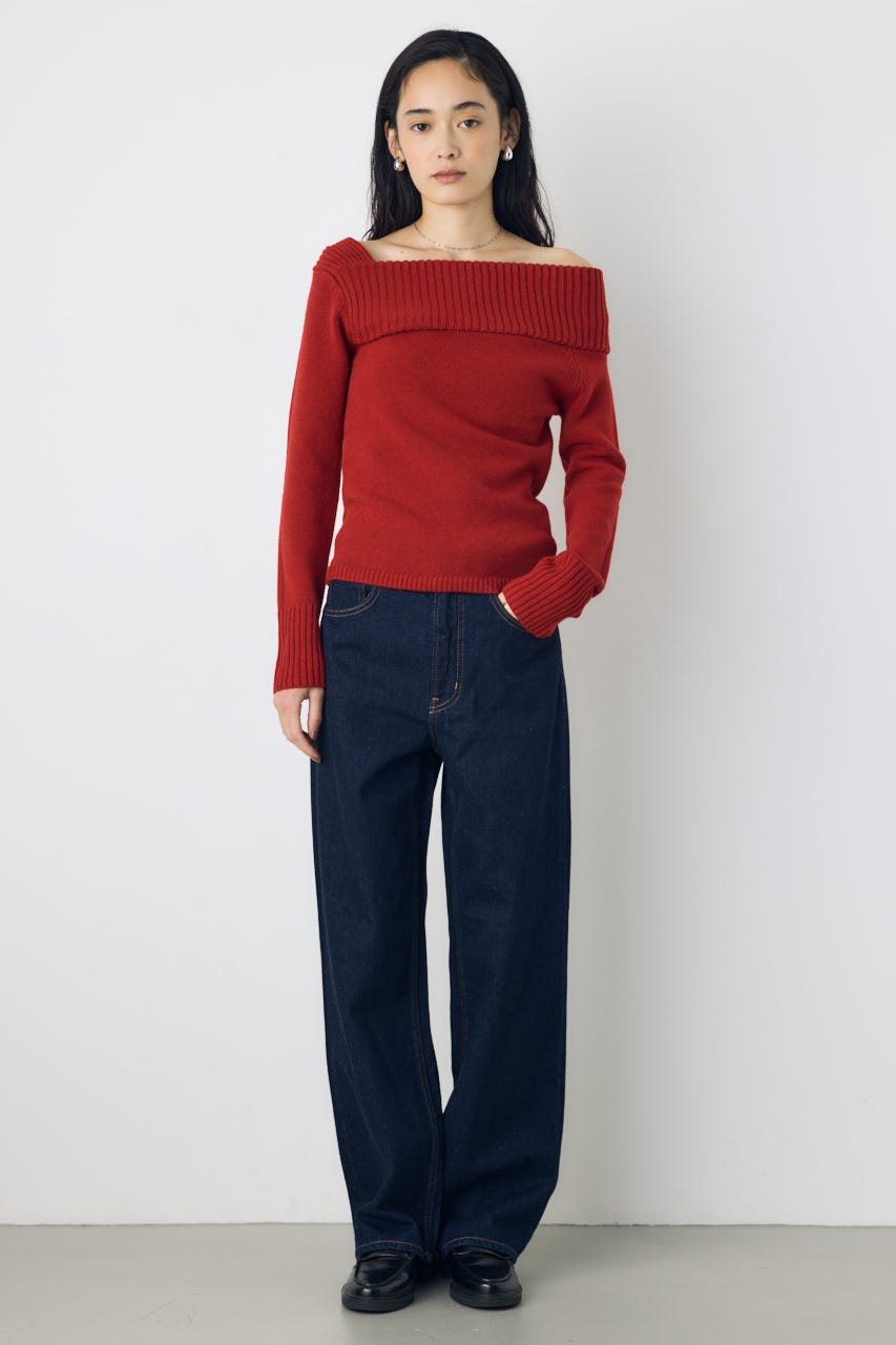 AZUL DENIM ハイウエストワイドデニム One Wash M