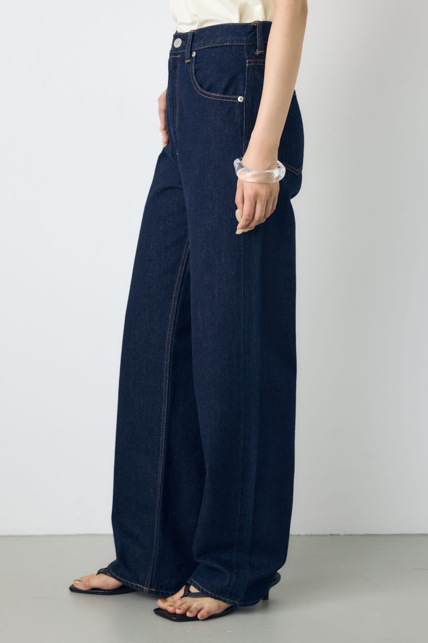 AZUL DENIM ハイウエストワイドデニム One Wash M