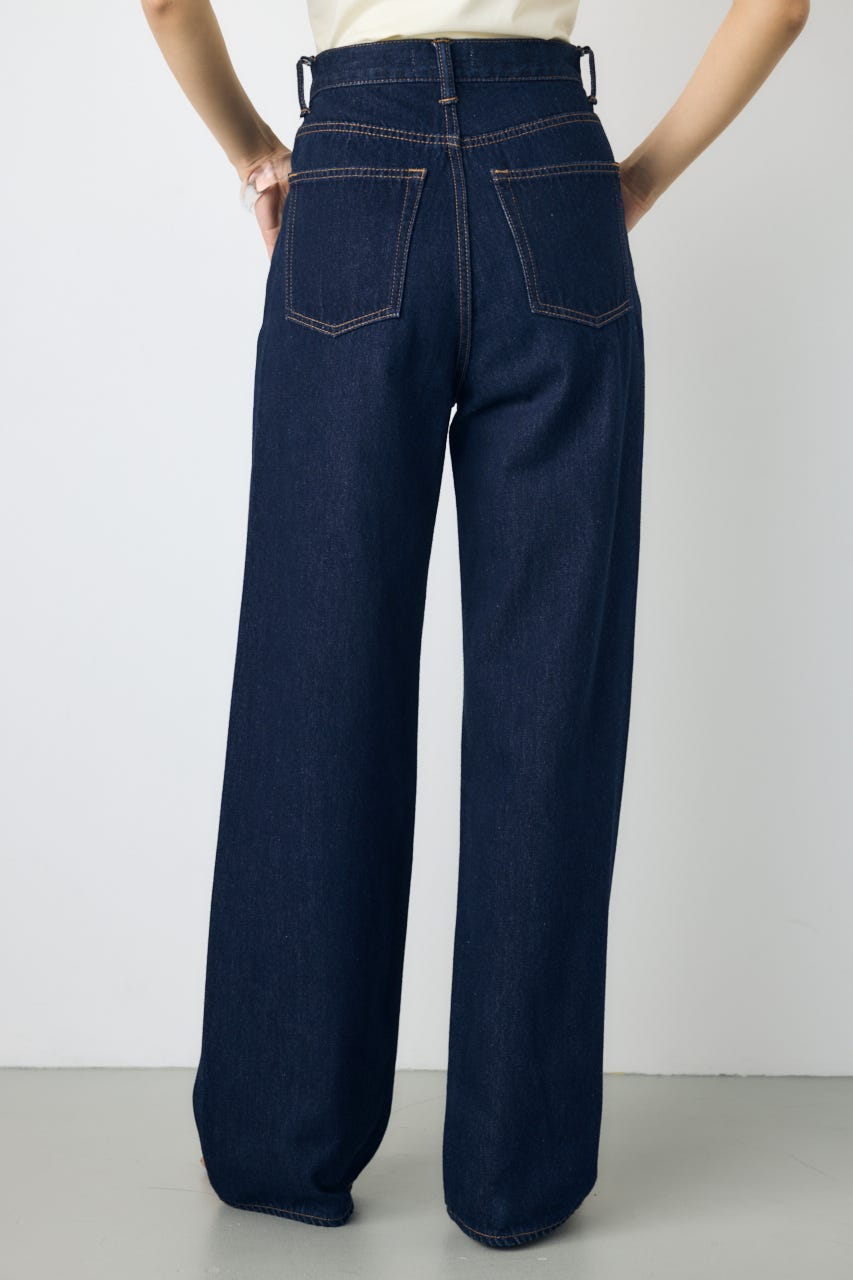 AZUL DENIM ハイウエストワイドデニム One Wash M