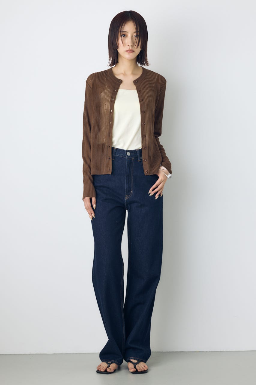 AZUL DENIM ハイウエストワイドデニム One Wash M