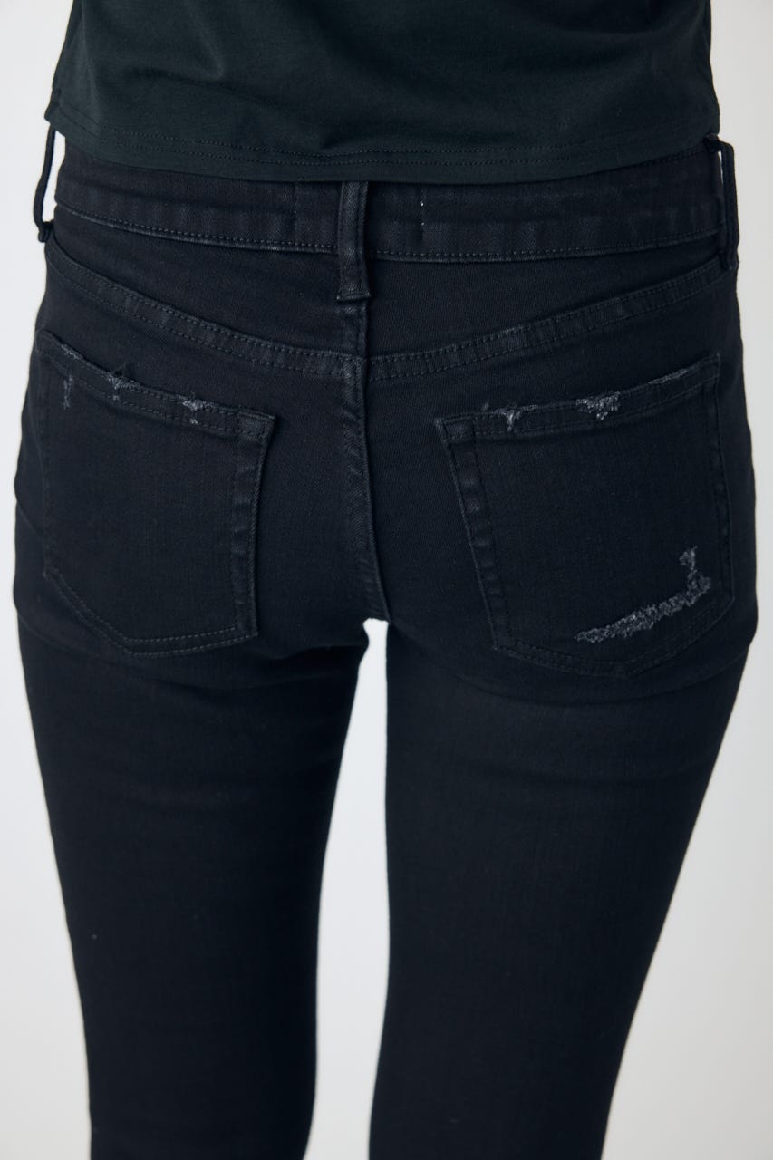 AZUL DENIM リペアスキニーデニム BLK XS