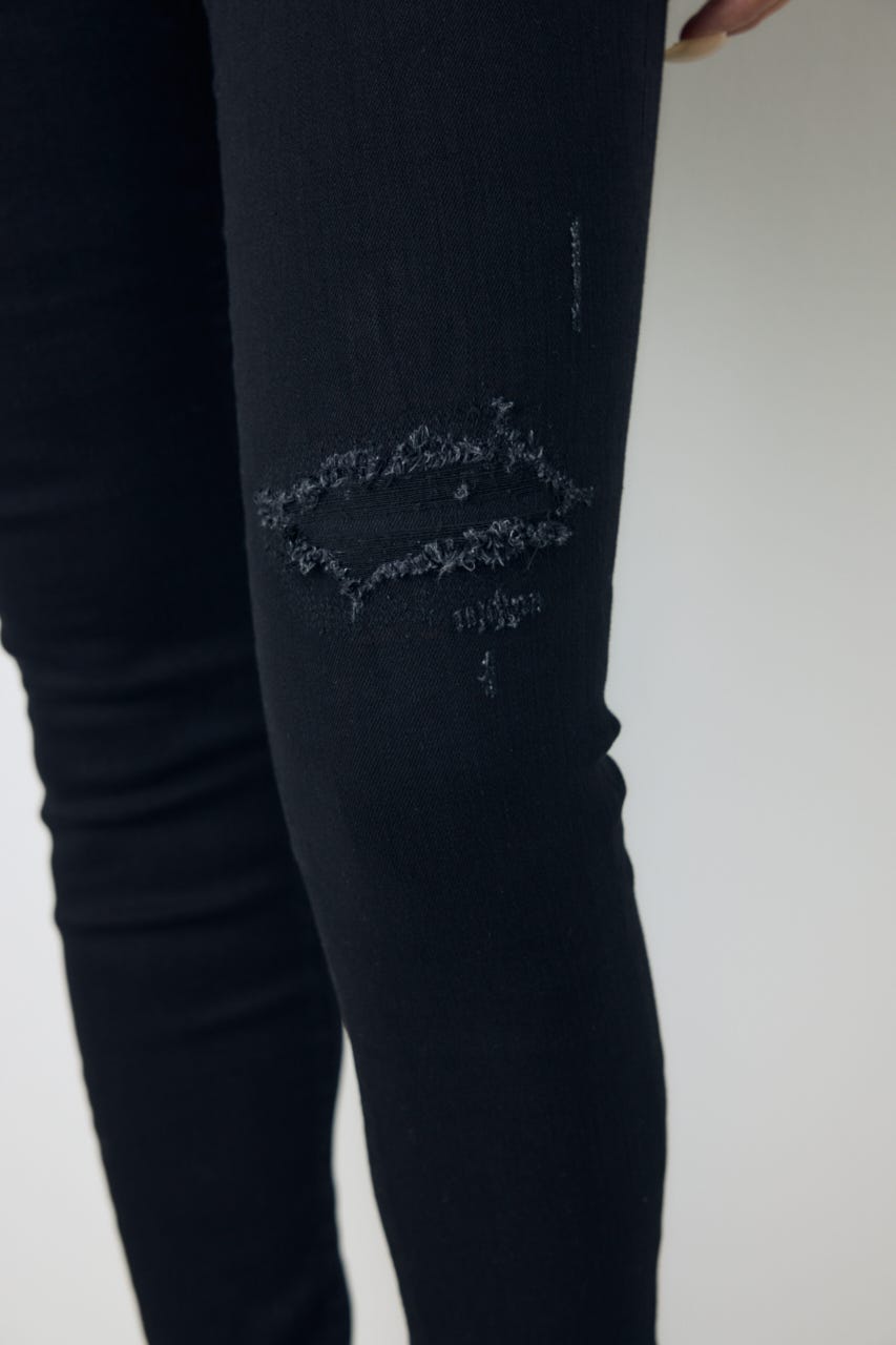AZUL DENIM リペアスキニーデニム BLK XS