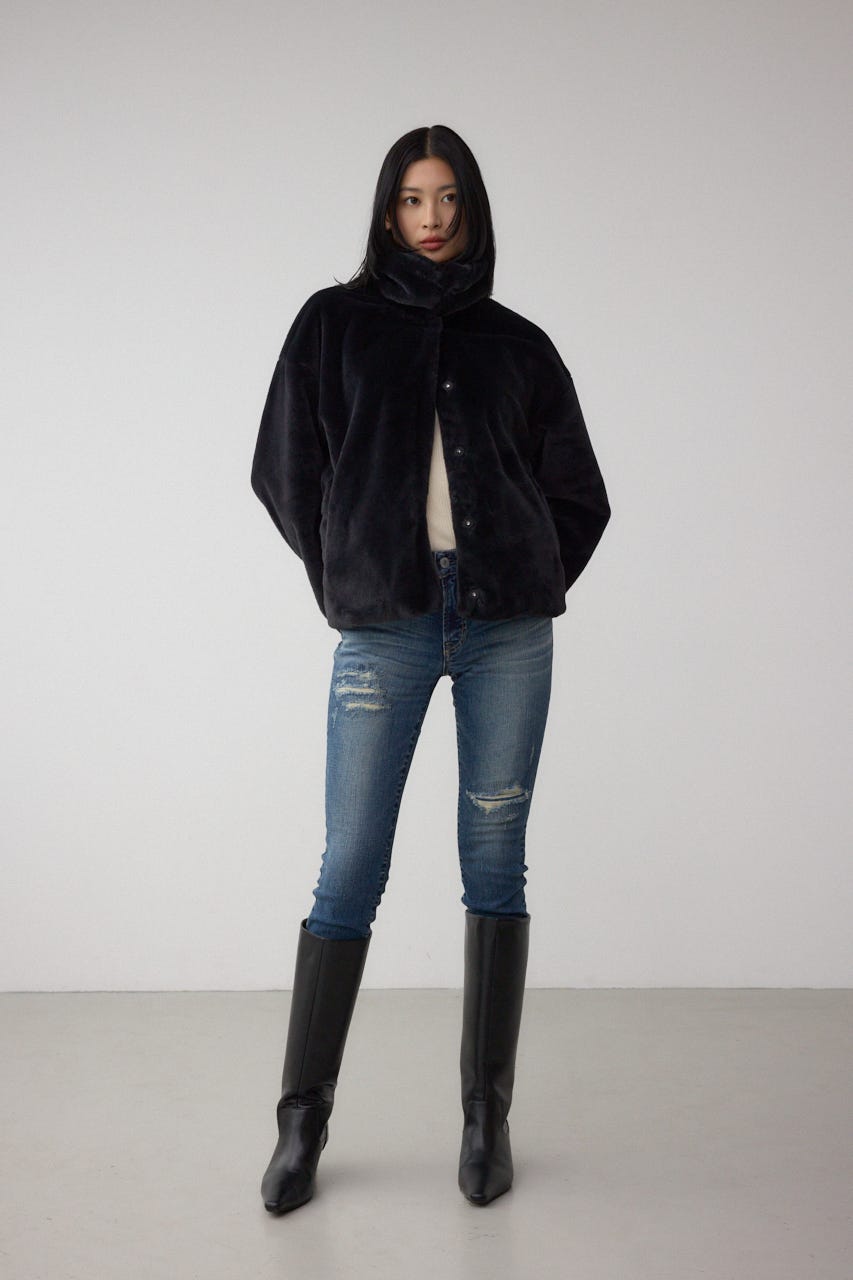 AZUL DENIM リペアスキニーデニム D/BLU L
