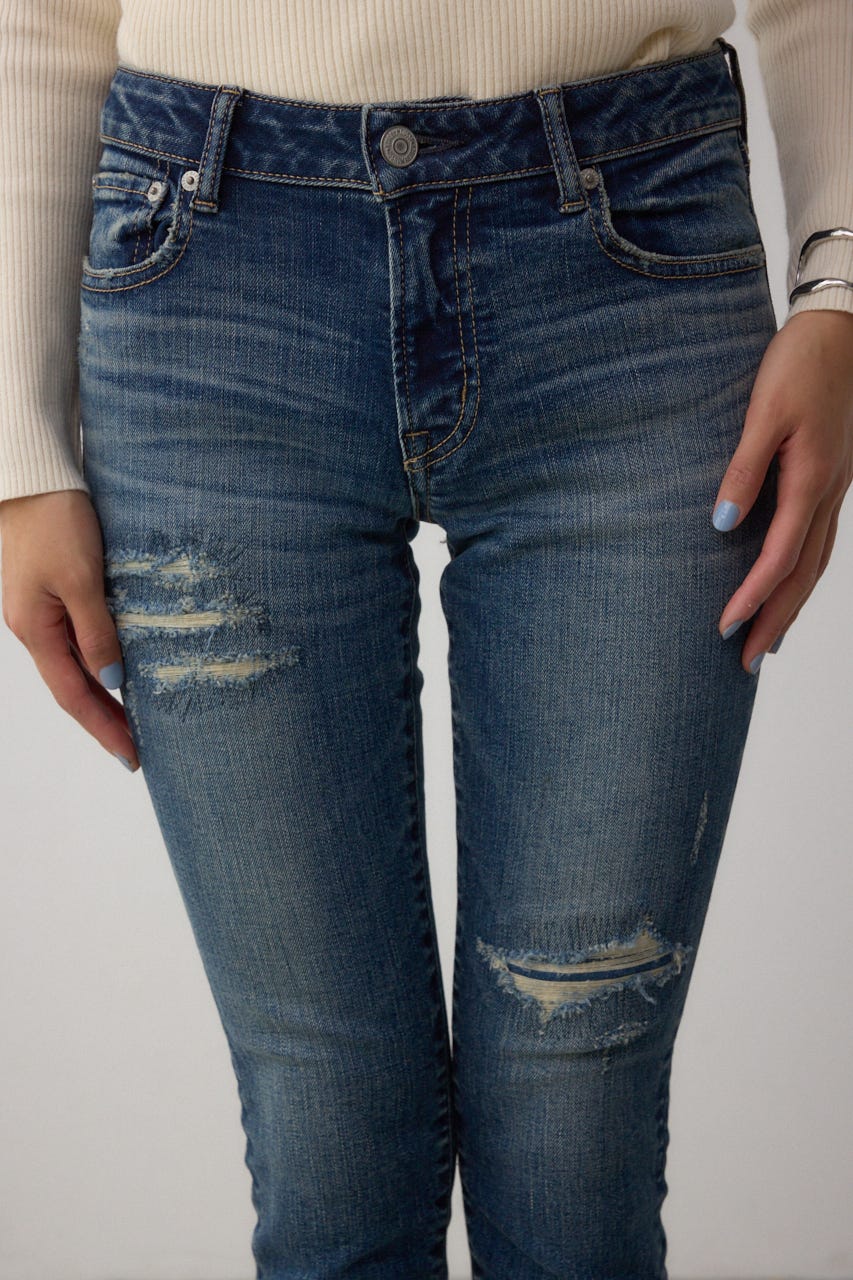 AZUL DENIM リペアスキニーデニム D/BLU L