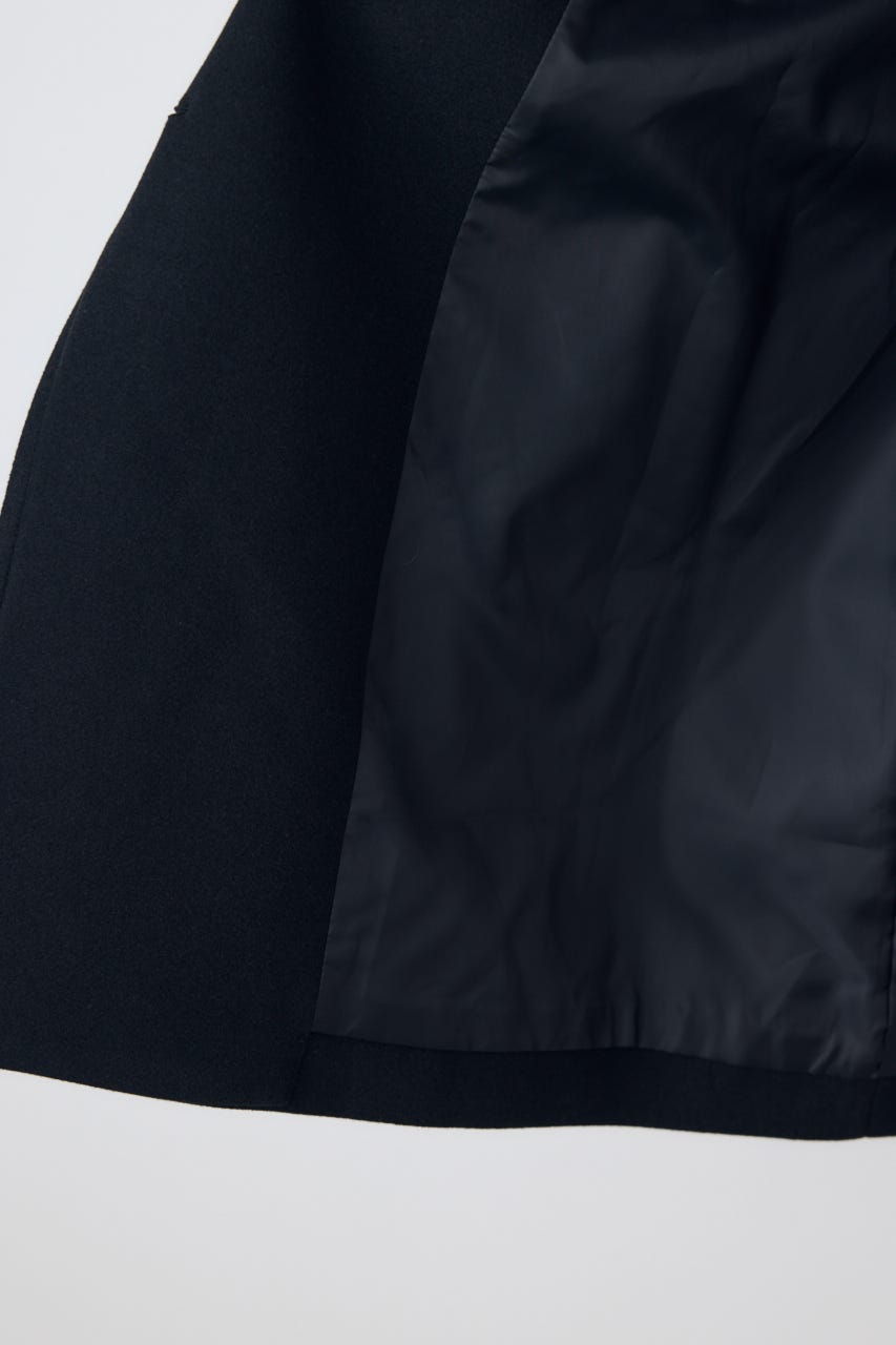 【AW先行アイテム】B-HEAT スタンドカラーミドルコート BLK M