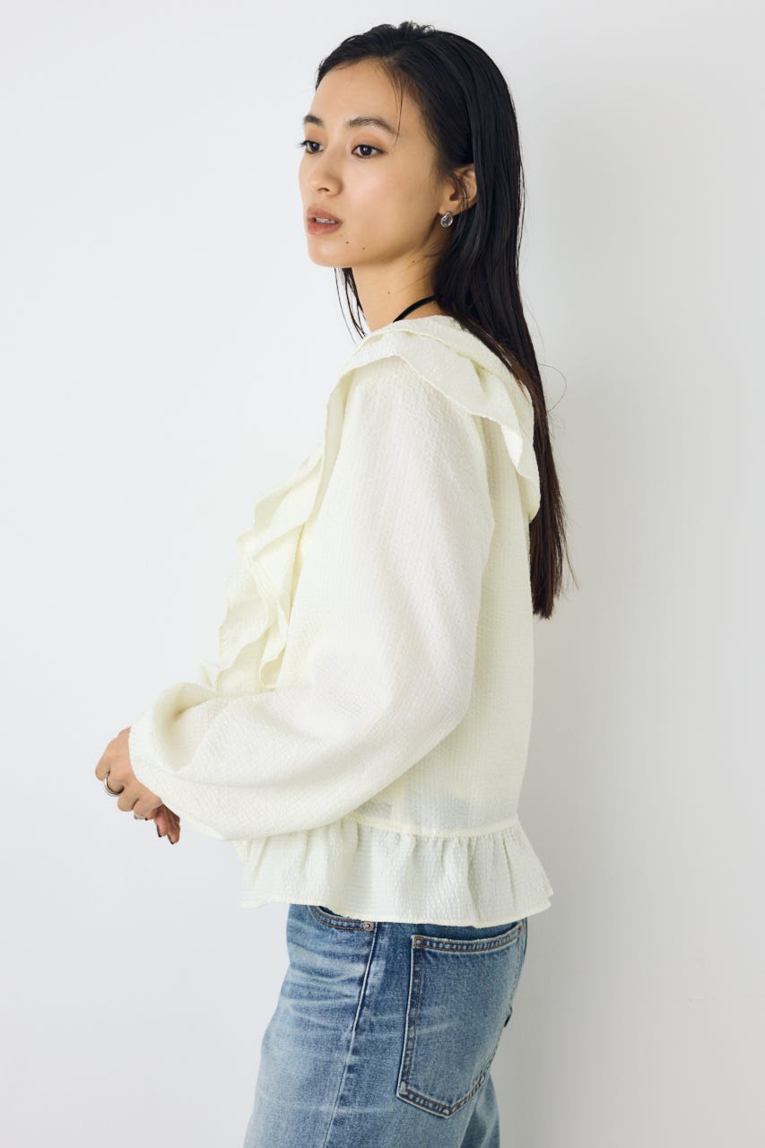 フロントホックラッフルブラウス IVOY FREE