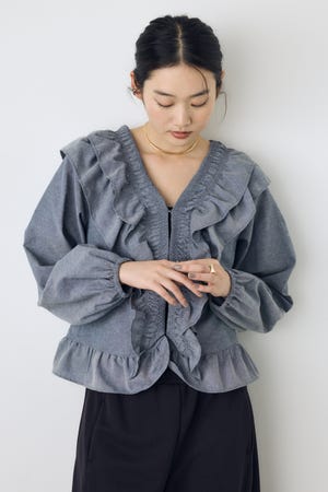 AZUL BY MOUSSY | フロントホックラッフルブラウス (シャツ・ブラウス