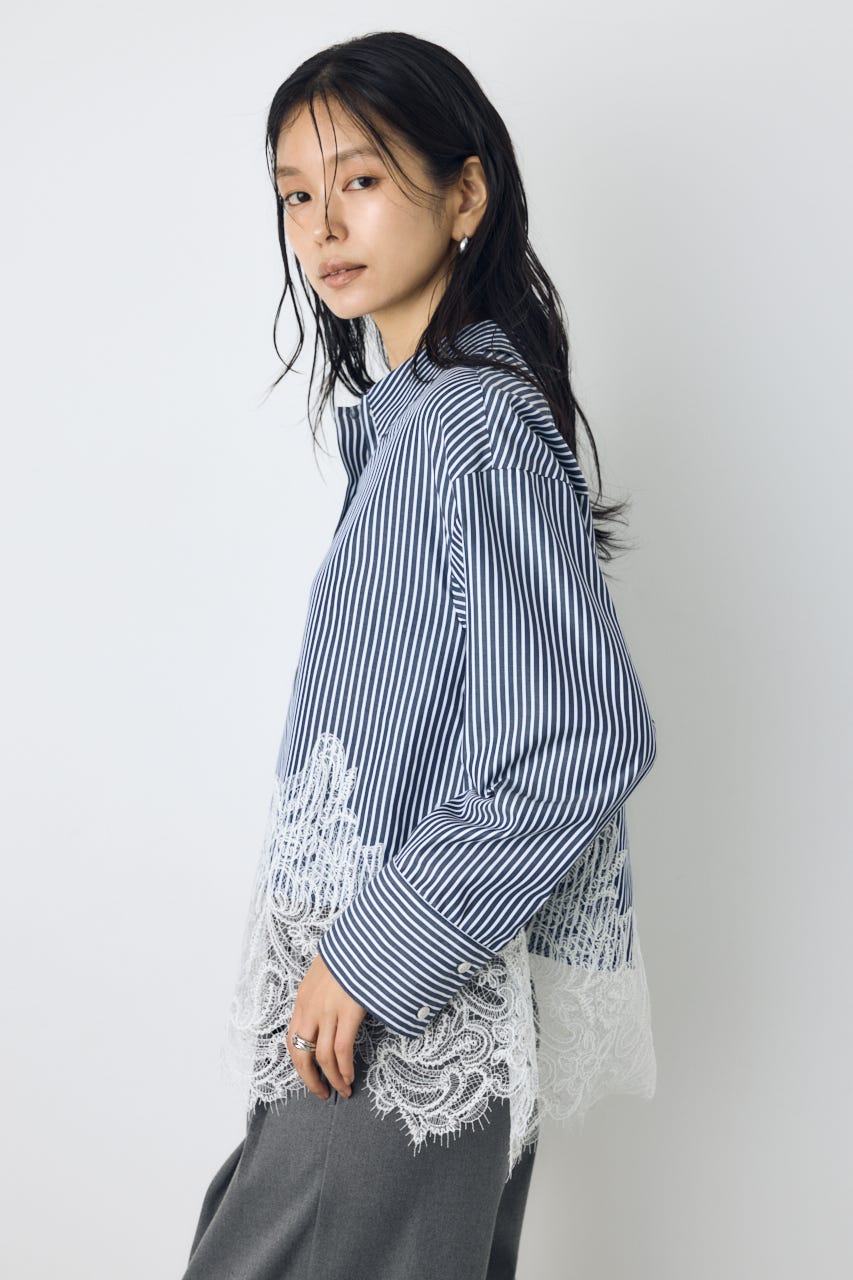 レースドッキングシャツ Stripe FREE