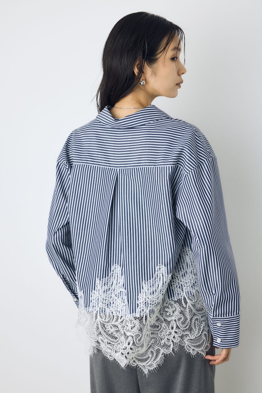 レースドッキングシャツ Stripe FREE
