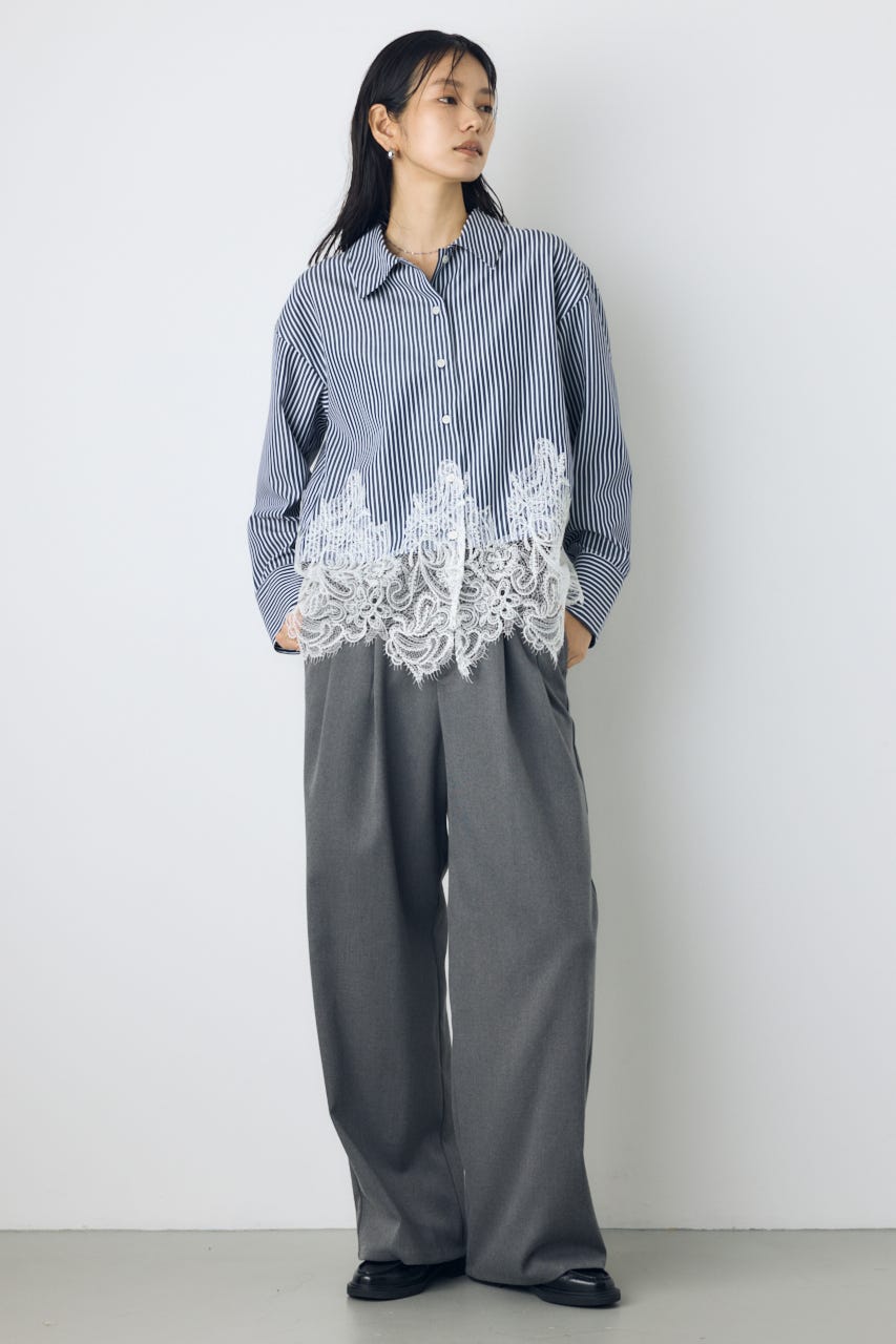 レースドッキングシャツ Stripe FREE