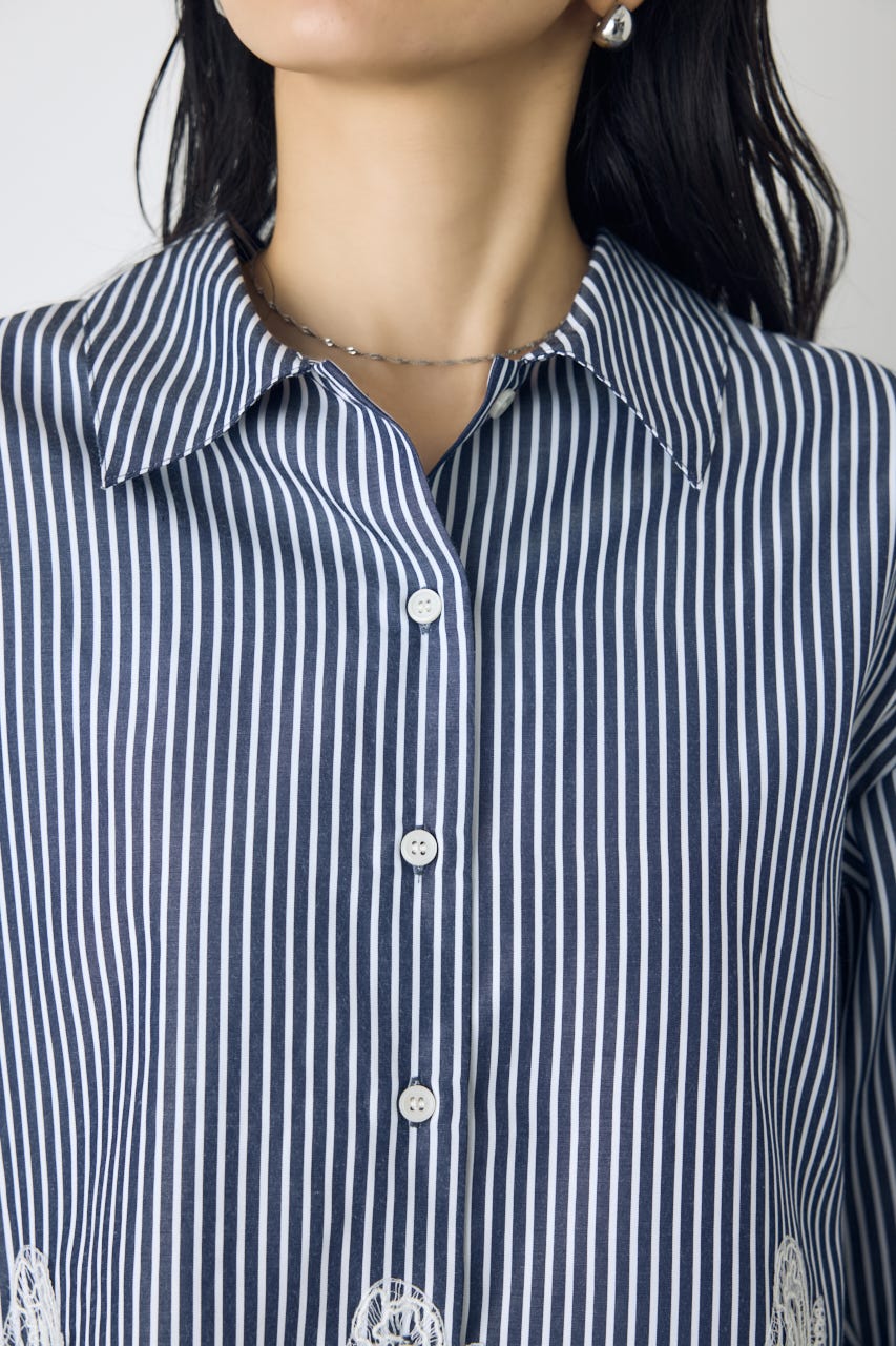 レースドッキングシャツ Stripe FREE