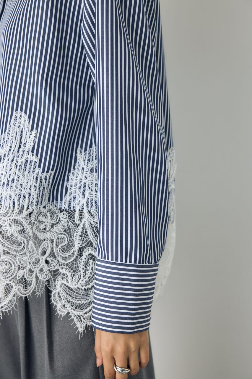 レースドッキングシャツ Stripe FREE