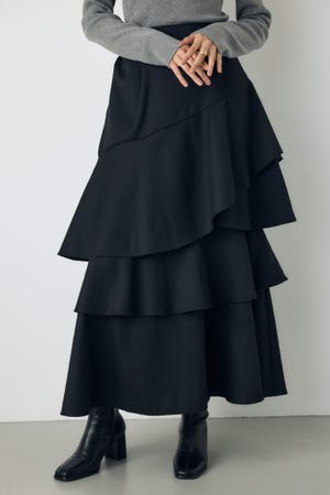 アシンメトリーティアードスカート