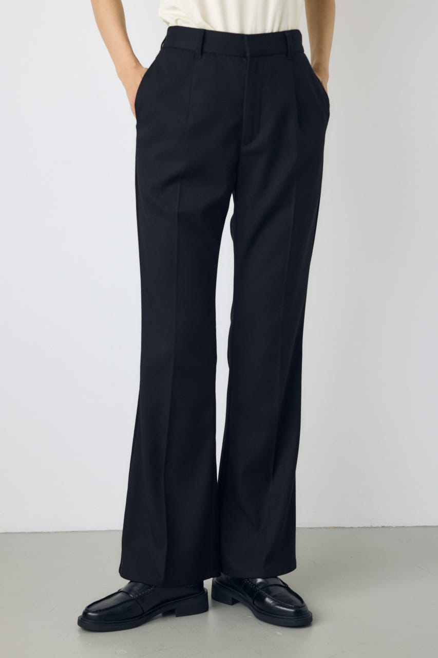 【AW先行アイテム】VENUSセンタープレスフレアパンツ BLK S