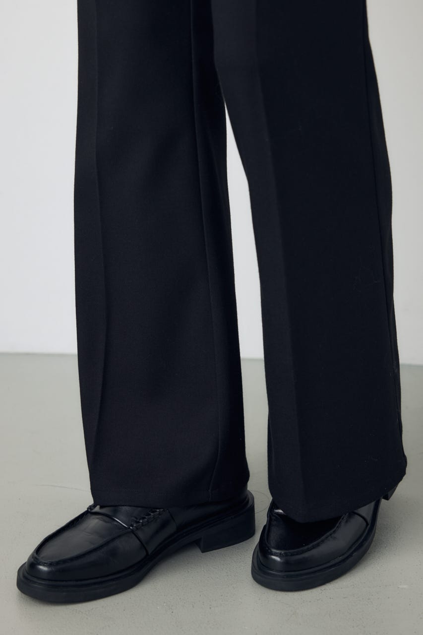 【AW先行アイテム】VENUSセンタープレスフレアパンツ BLK S