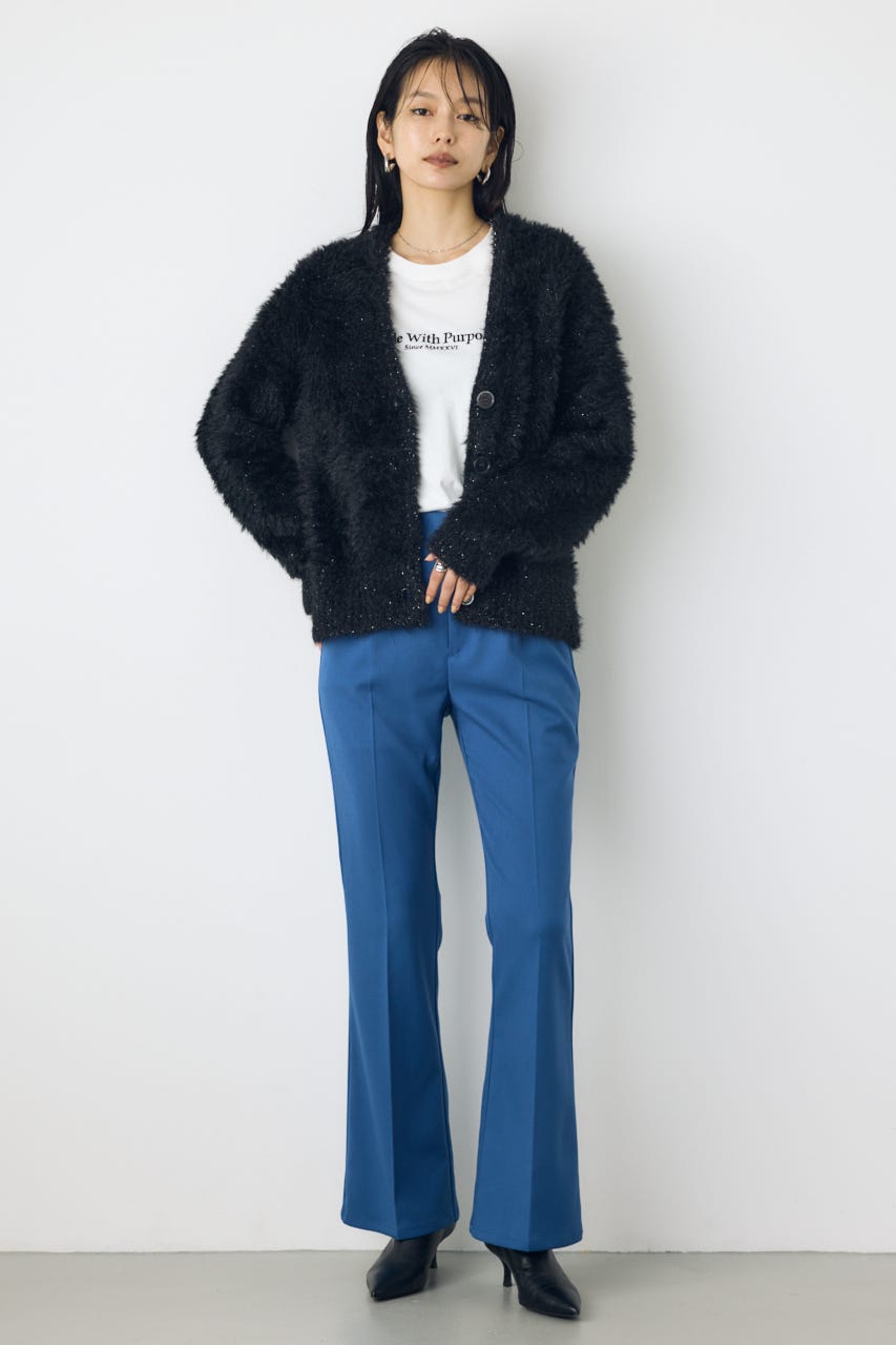 VENUSセンタープレスフレアパンツ BLU S